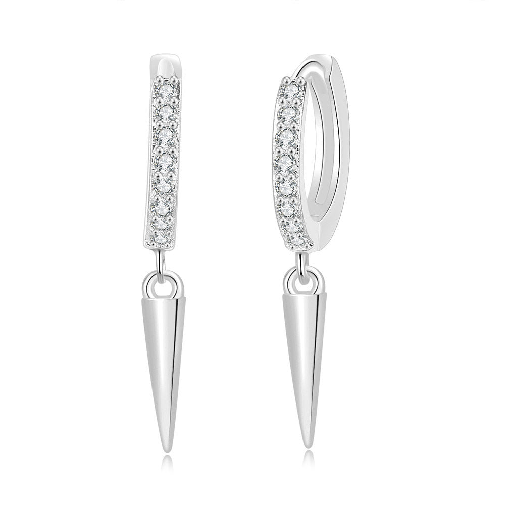 G1. Zircon Earrings Cross Butterfly Star Moon, Gold Plated